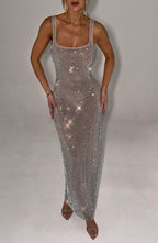 Melina™ | Vestido de malla con cristales