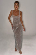 Melina™ | Vestido de malla con cristales