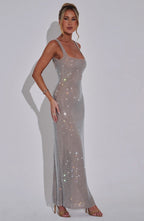 Melina™ | Vestido de malla con cristales