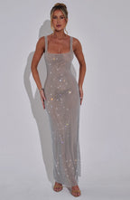 Melina™ | Vestido de malla con cristales
