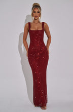 Melina™ | Vestido de malla con cristales