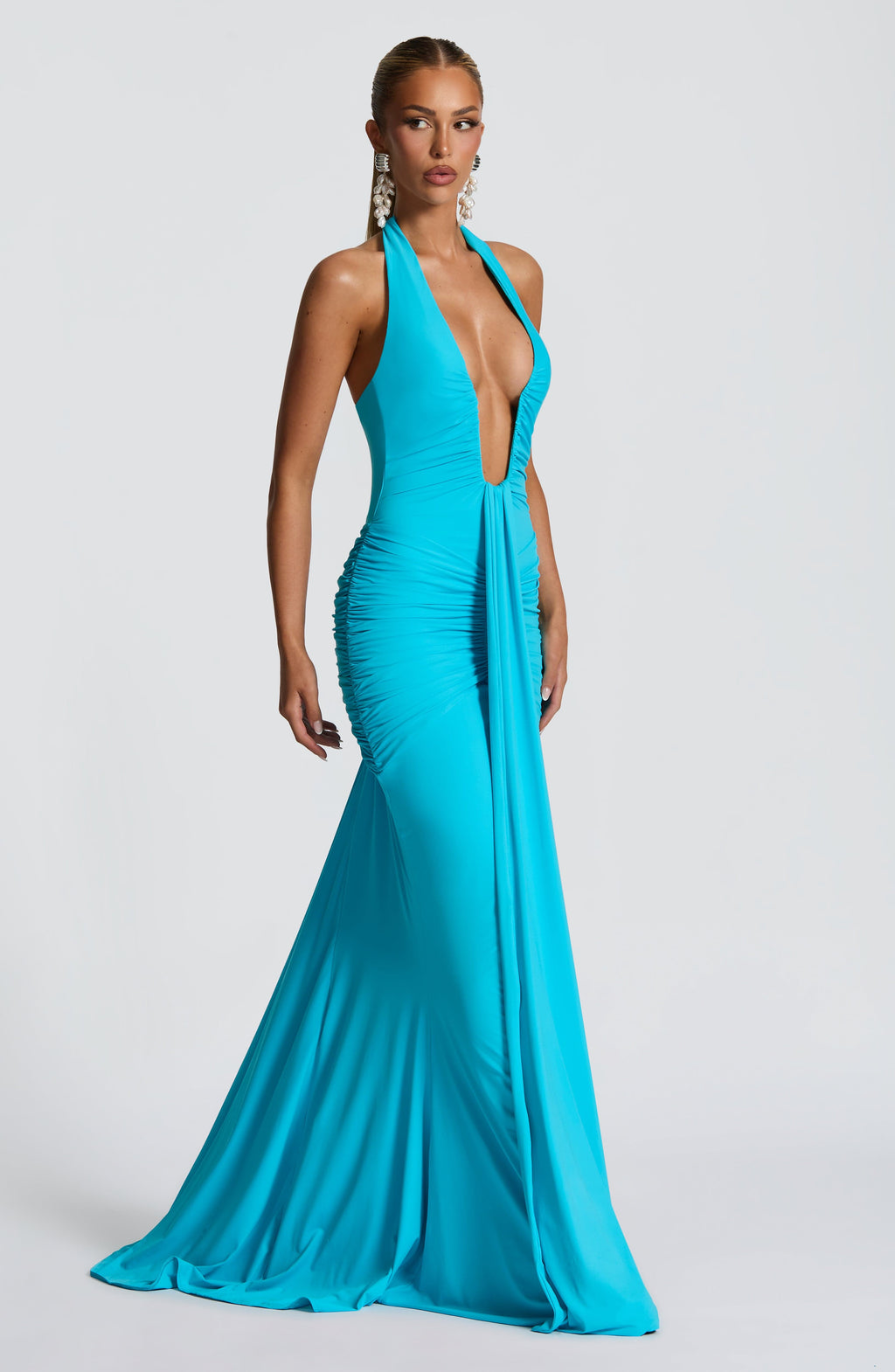 Artemis™ | Vestido premium con escote halter y drapeado escultural