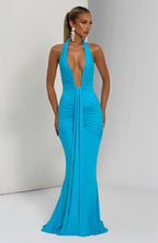 Artemis™ | Vestido premium con escote halter y drapeado escultural