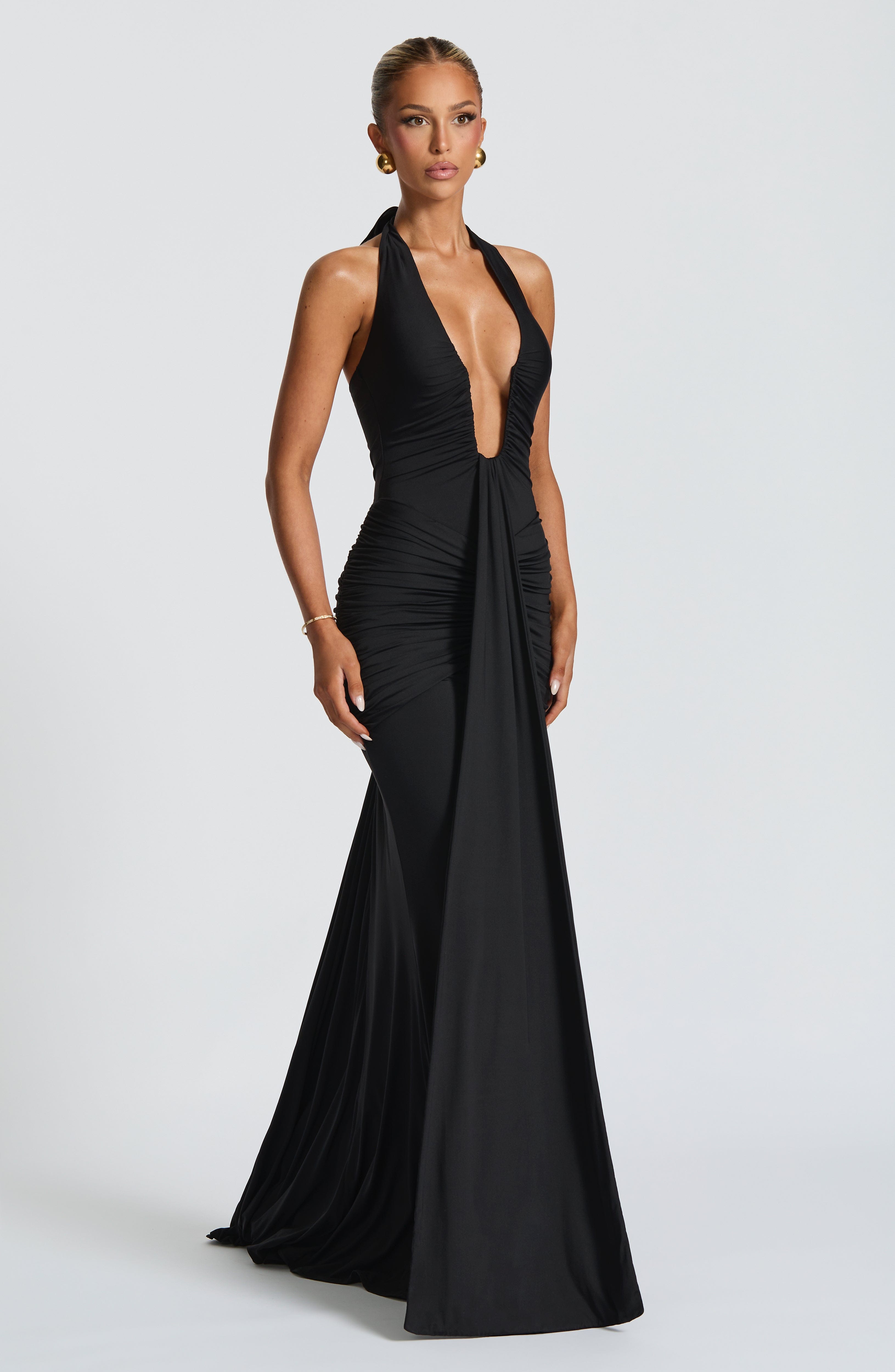 Artemis™ | Vestido premium con escote halter y drapeado escultural