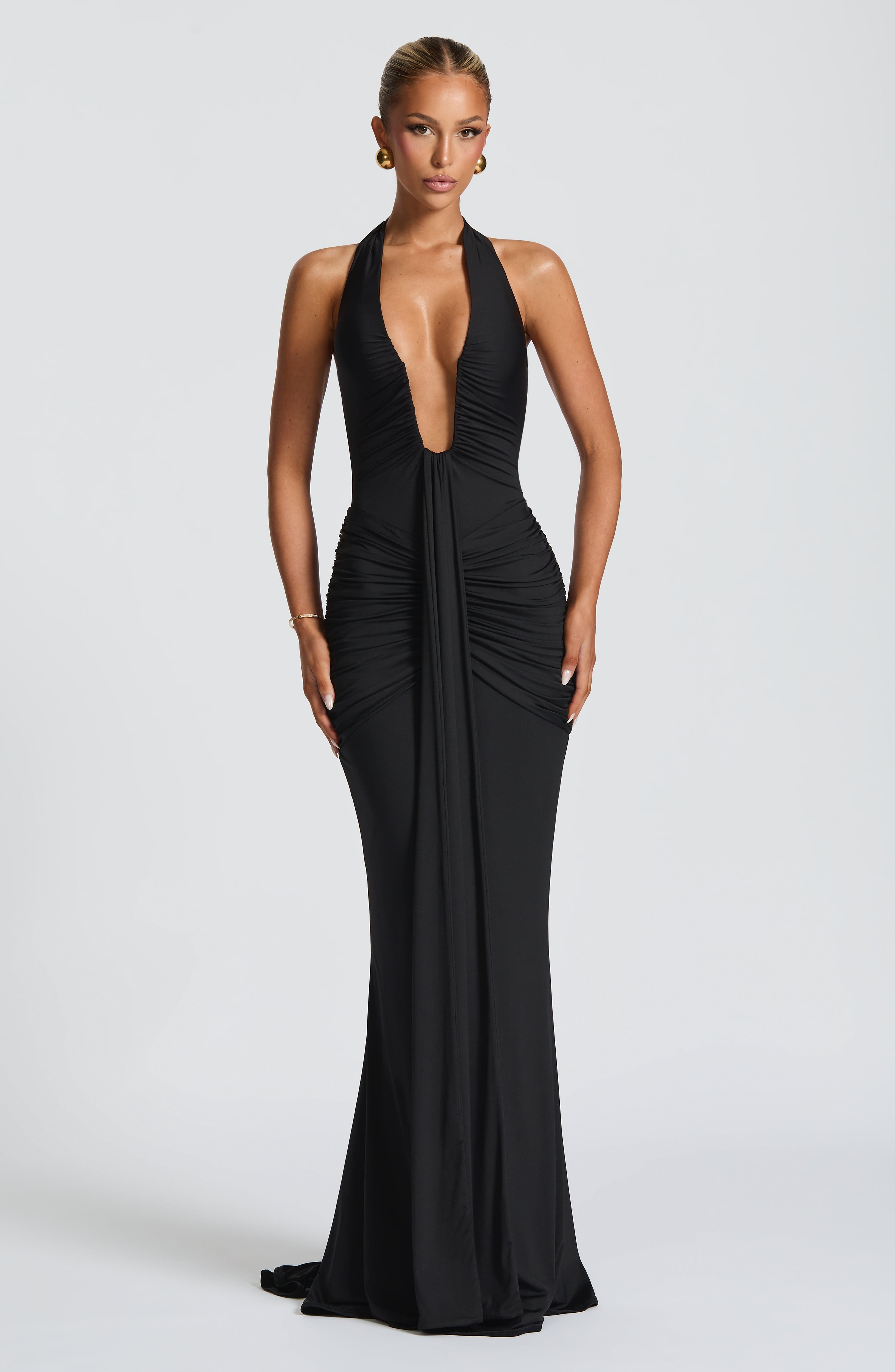 Artemis™ | Vestido premium con escote halter y drapeado escultural