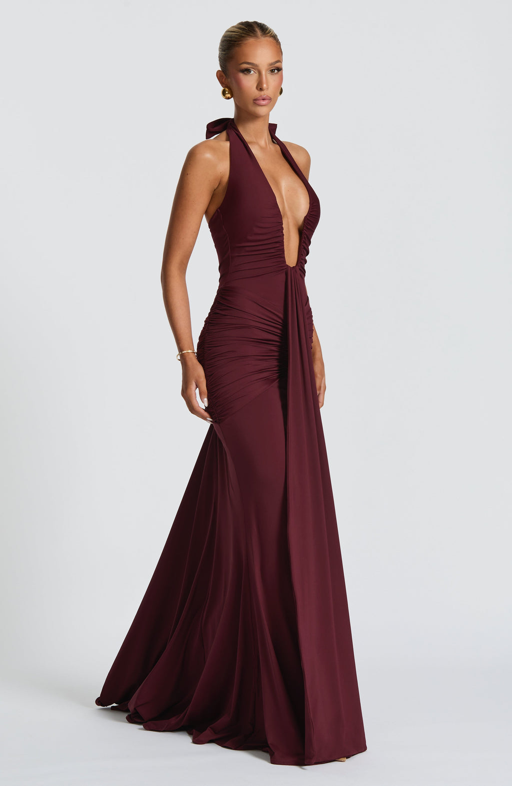 Artemis™ | Vestido premium con escote halter y drapeado escultural