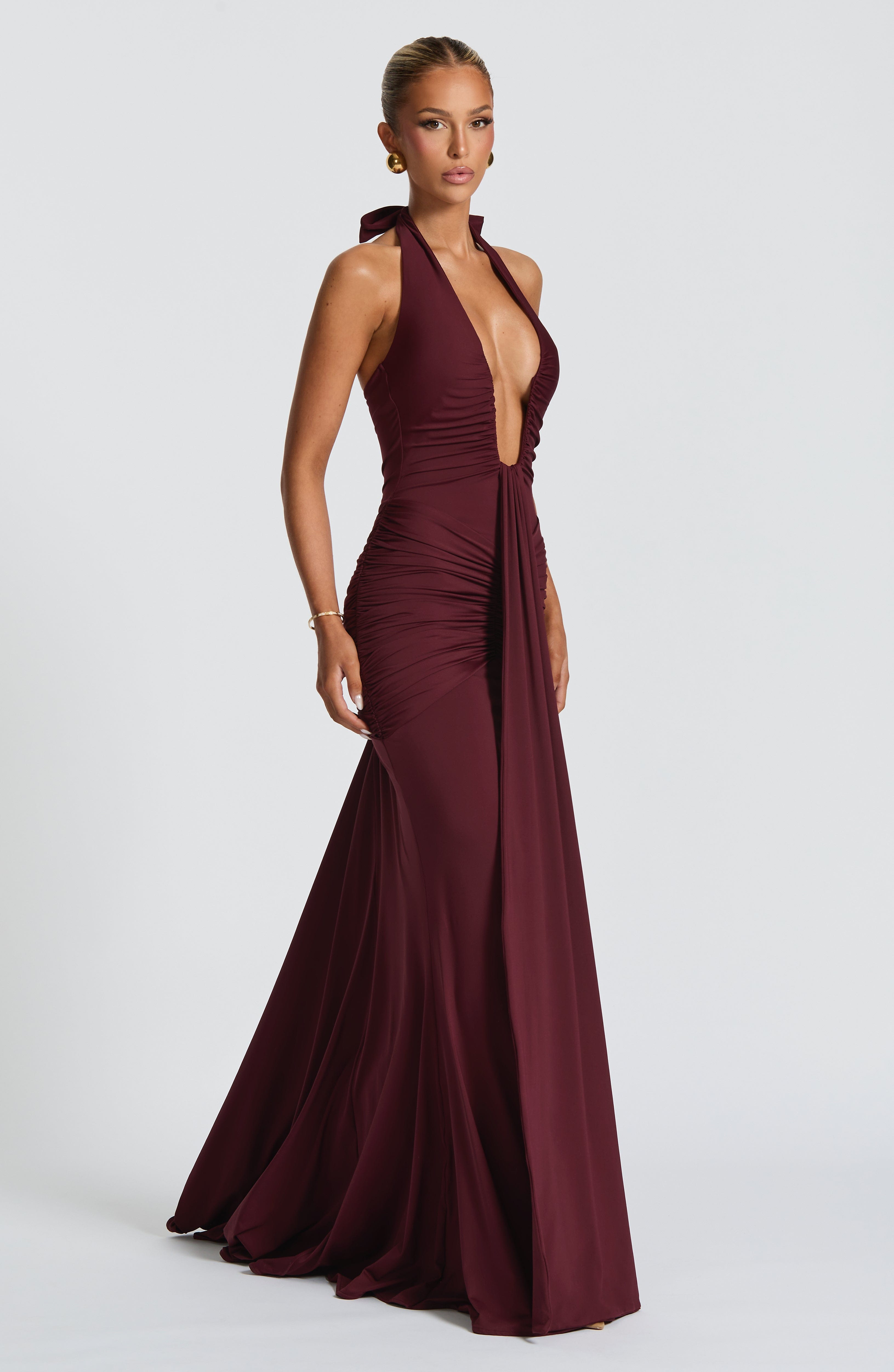 Artemis™ | Vestido premium con escote halter y drapeado escultural