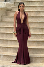 Artemis™ | Vestido premium con escote halter y drapeado escultural