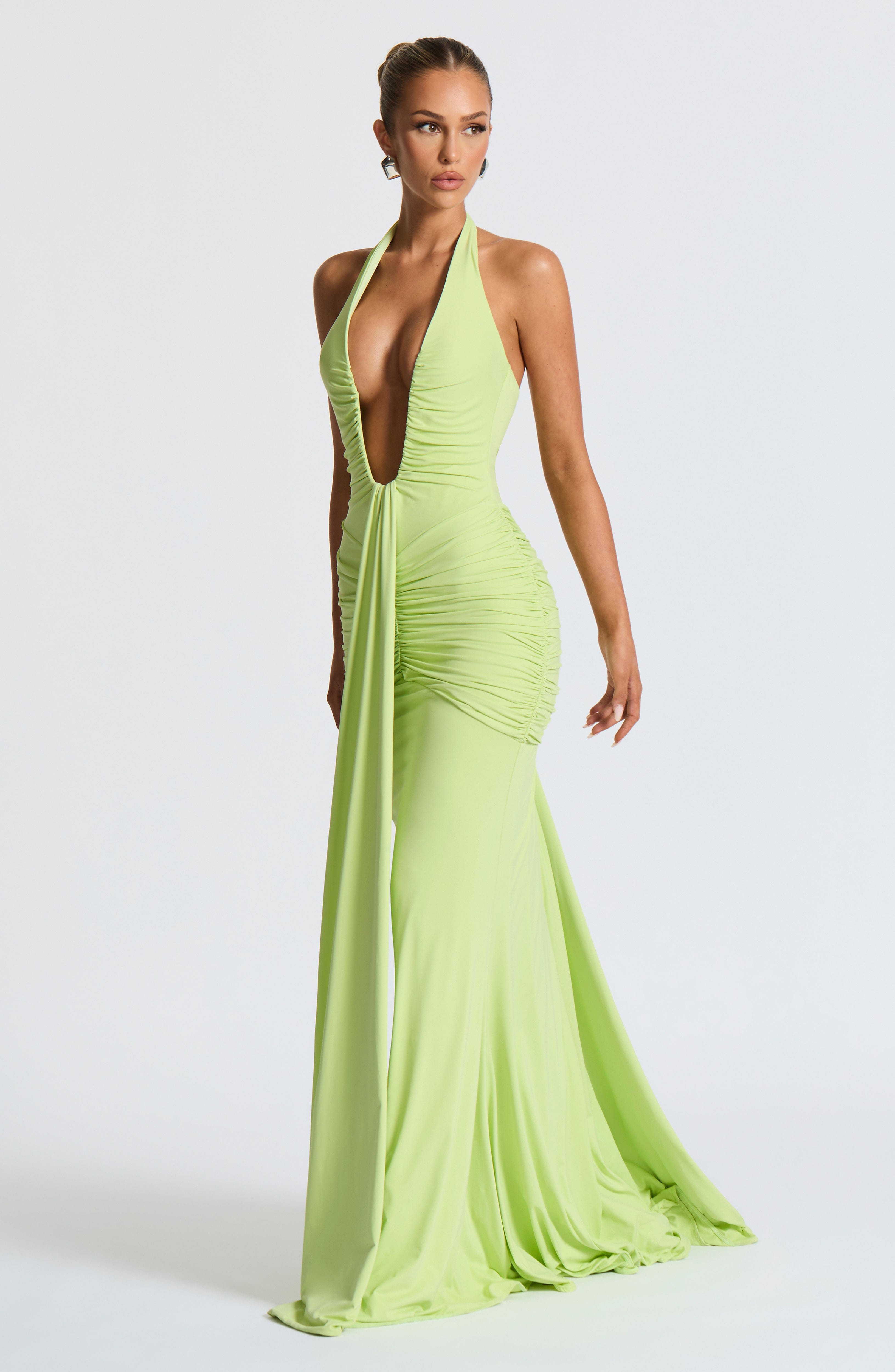 Artemis™ | Vestido premium con escote halter y drapeado escultural