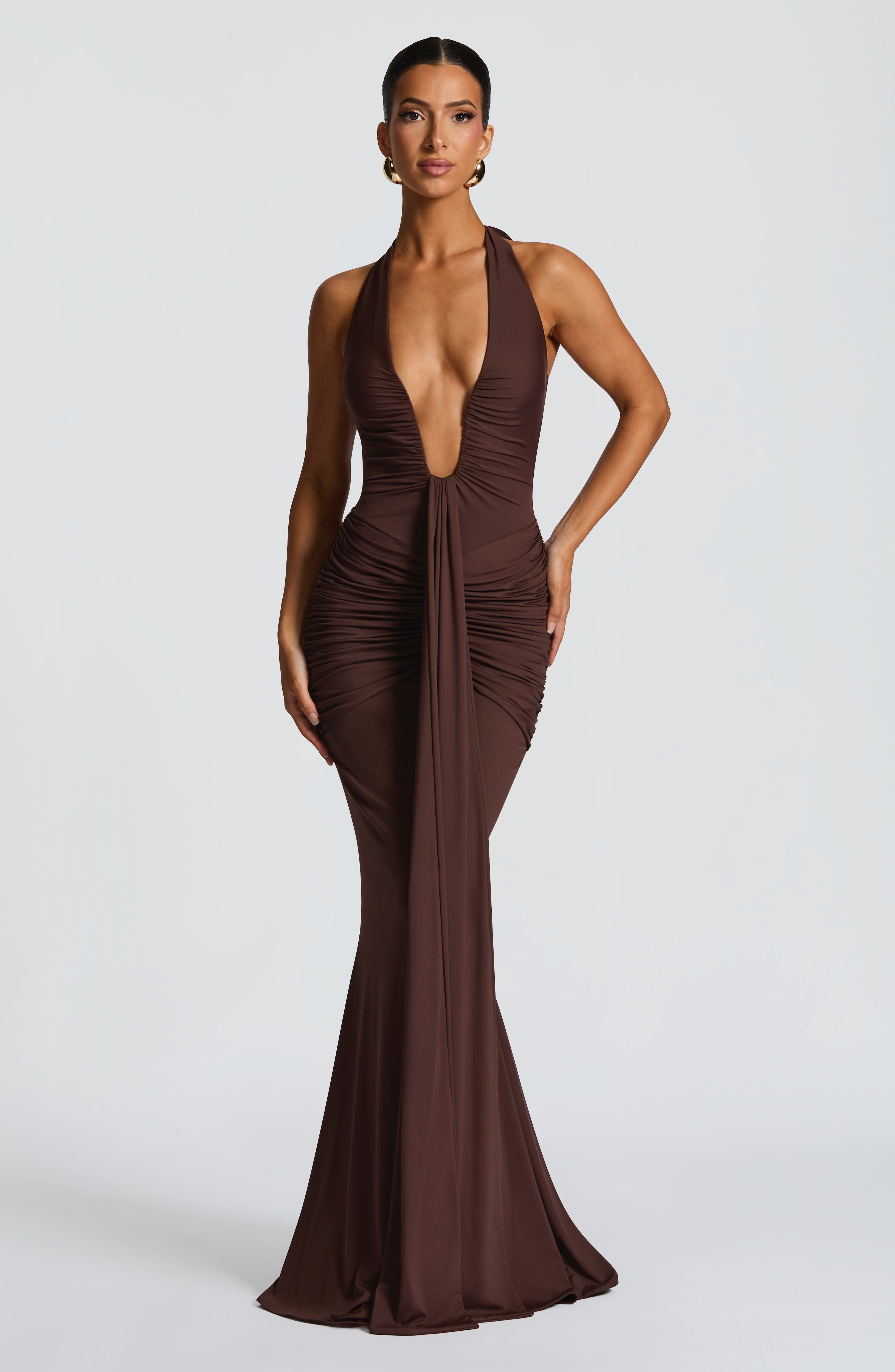 Artemis™ | Vestido premium con escote halter y drapeado escultural