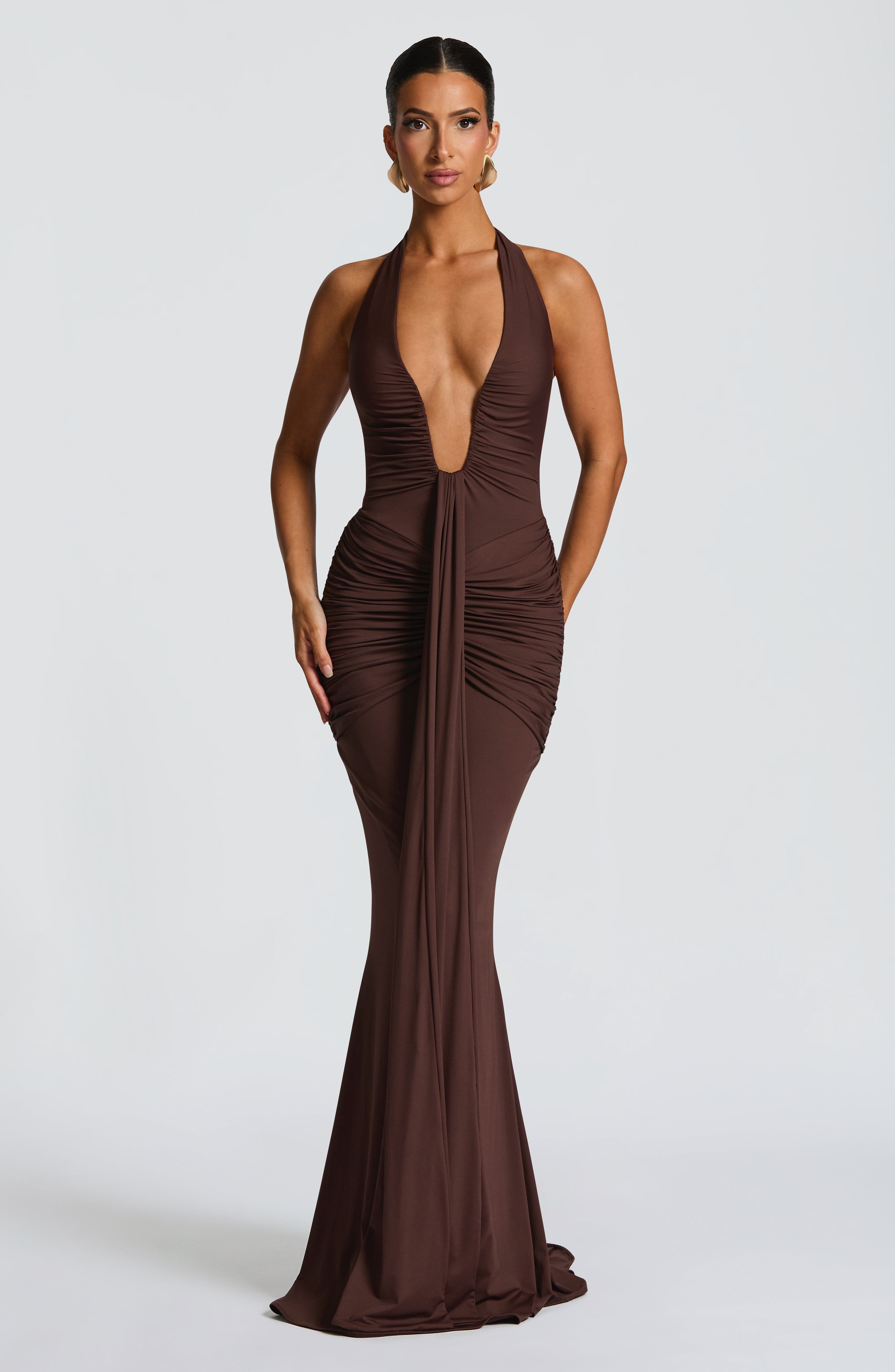 Artemis™ | Vestido premium con escote halter y drapeado escultural