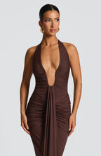 Artemis™ | Vestido premium con escote halter y drapeado escultural