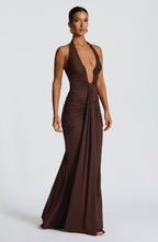 Artemis™ | Vestido premium con escote halter y drapeado escultural