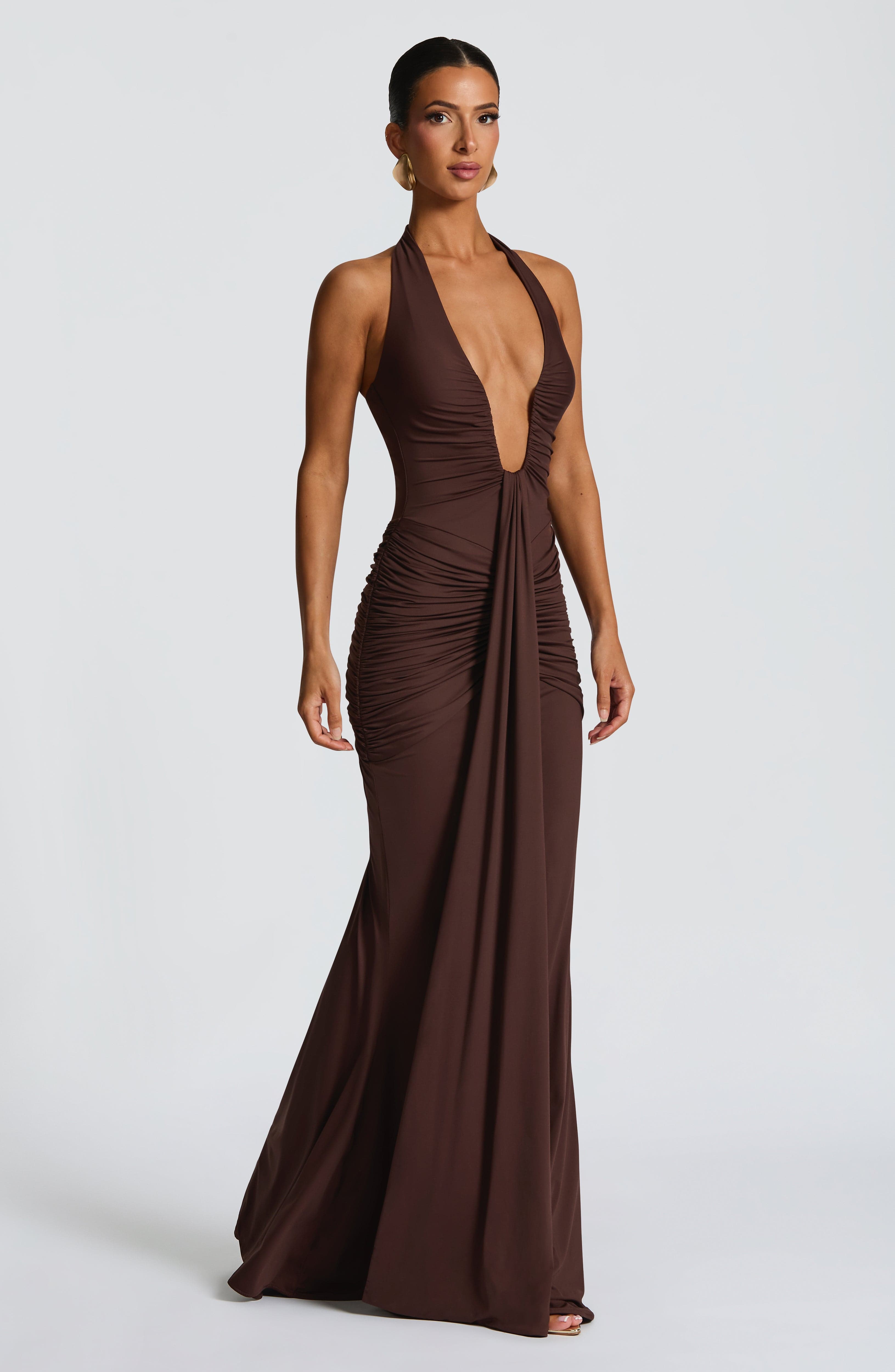 Artemis™ | Vestido premium con escote halter y drapeado escultural