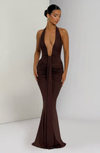 Artemis™ | Vestido premium con escote halter y drapeado escultural