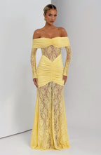 Ariadna™ | Vestido premium de encaje y frunces