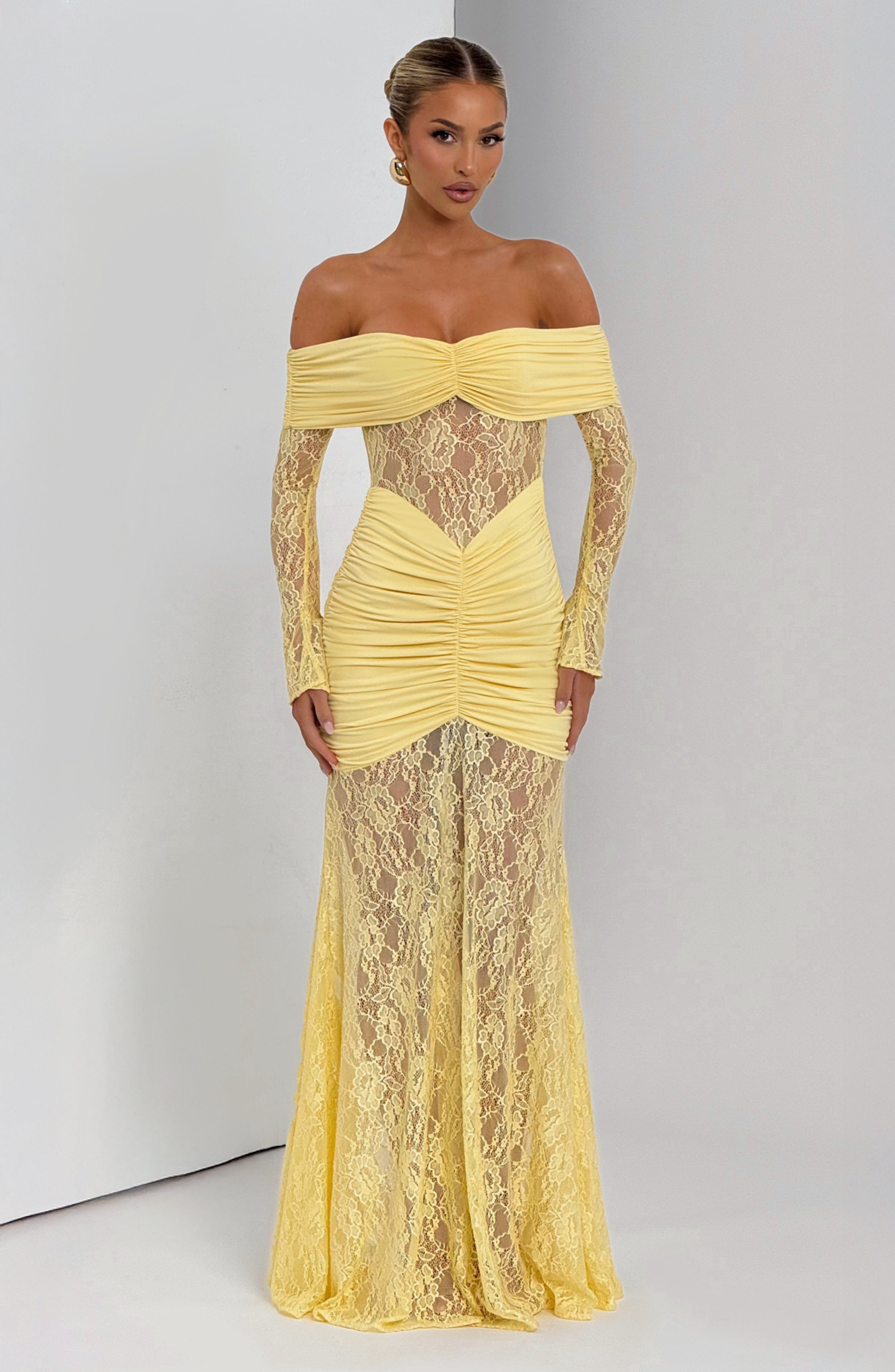 Ariadna™ | Vestido premium de encaje y frunces