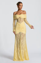 Ariadna™ | Vestido premium de encaje y frunces