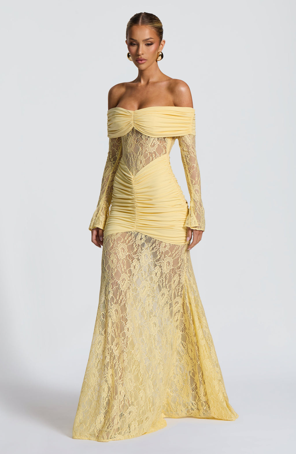 Ariadna™ | Vestido premium de encaje y frunces