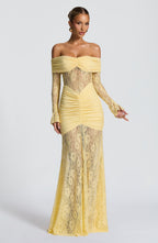 Ariadna™ | Vestido premium de encaje y frunces