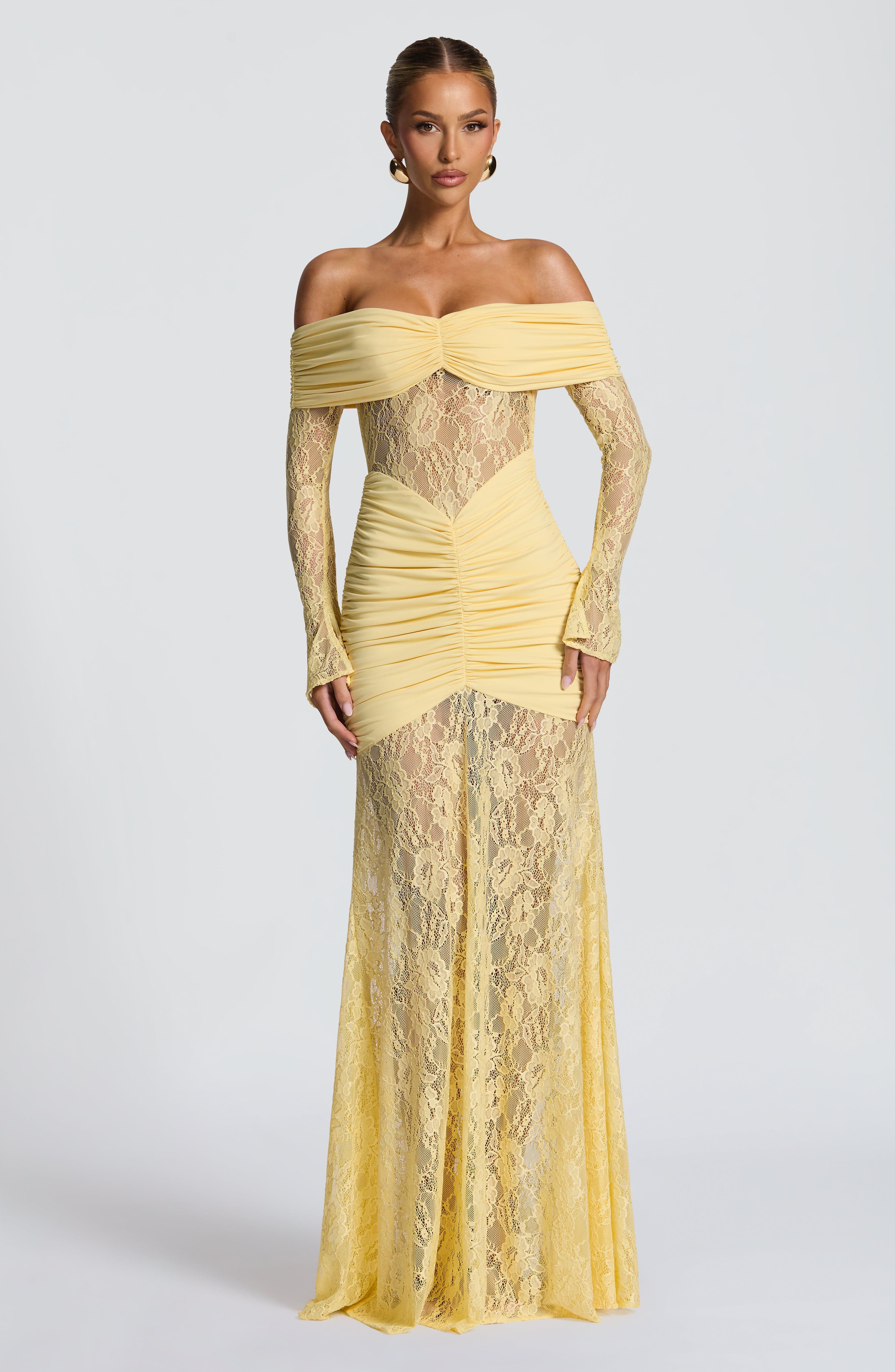 Ariadna™ | Vestido premium de encaje y frunces