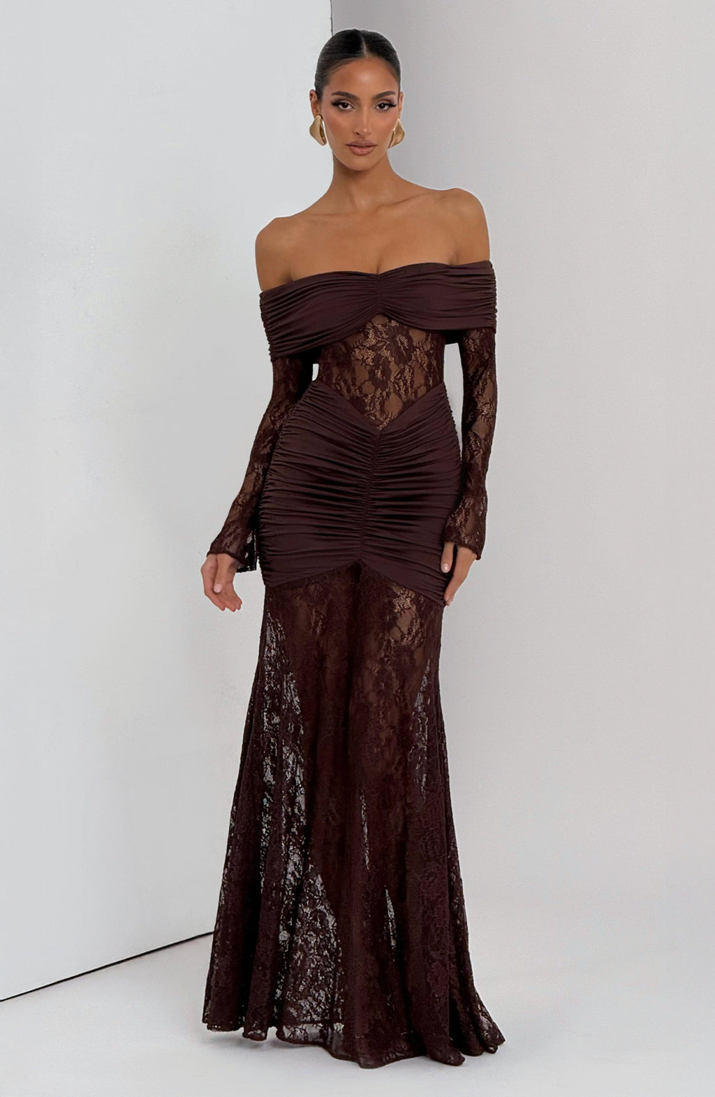 Ariadna™ | Vestido premium de encaje y frunces
