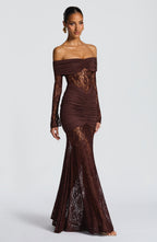 Ariadna™ | Vestido premium de encaje y frunces