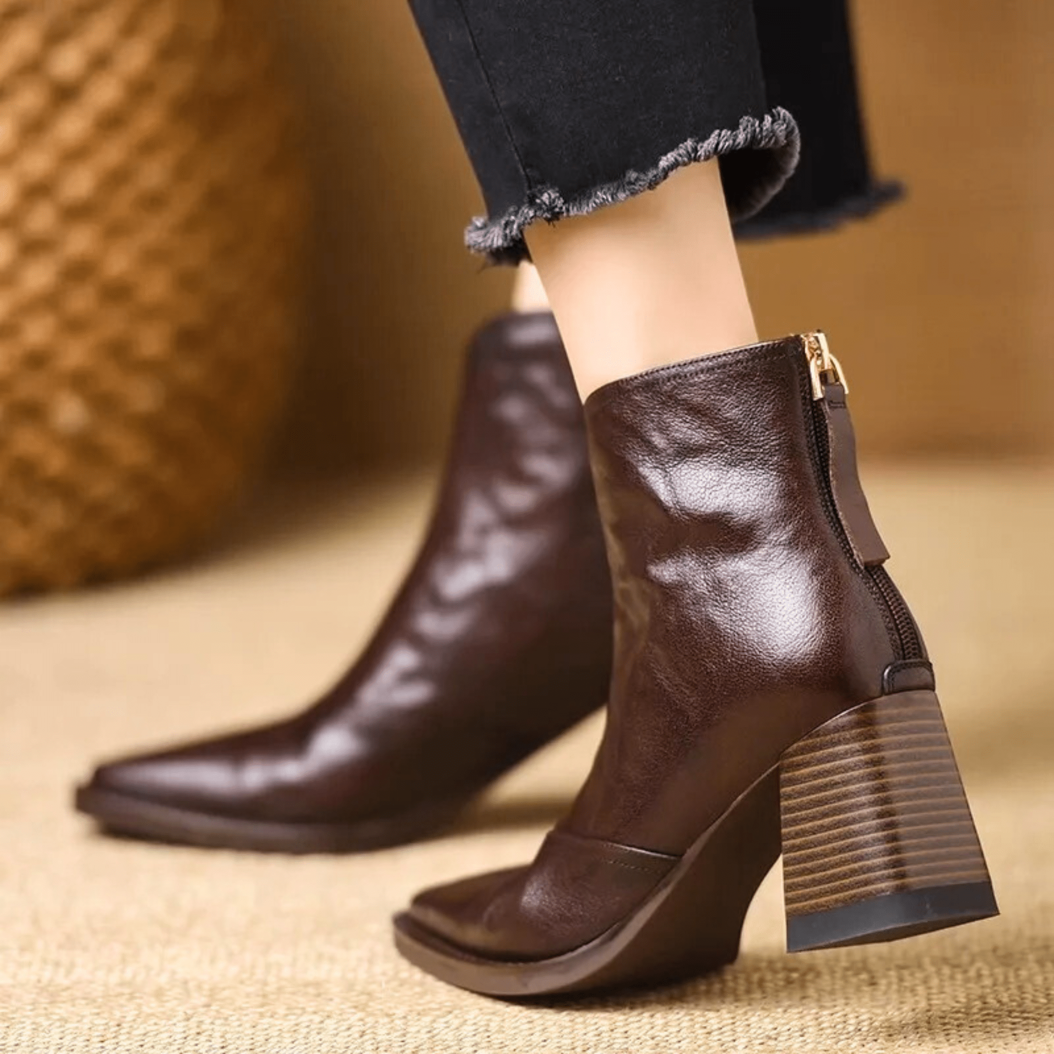 Sorella™ | Botines de lujo con tacón medio